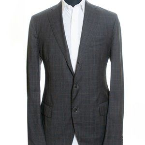 Cantarelli Grey Check Slim Fit Unstructured Blazer